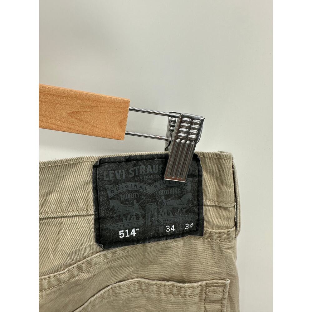 Levi's 514 Straight Fit Washed Soft Twill Brown Khaki Jeans Men's Size 34 x 34 - Picture 8 of 12